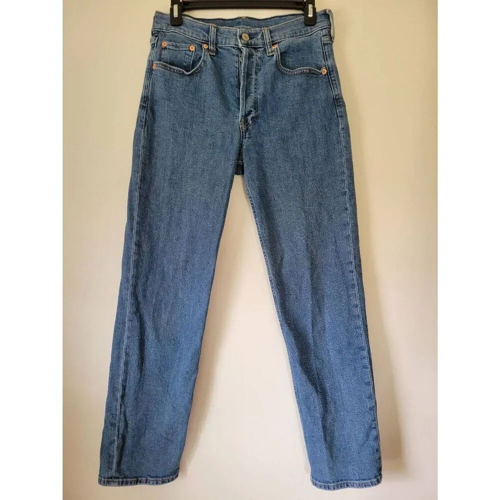 GAP Cheeky Straight Jeans 28 High Rise Button Fly Straight Leg Medium Wash Denim